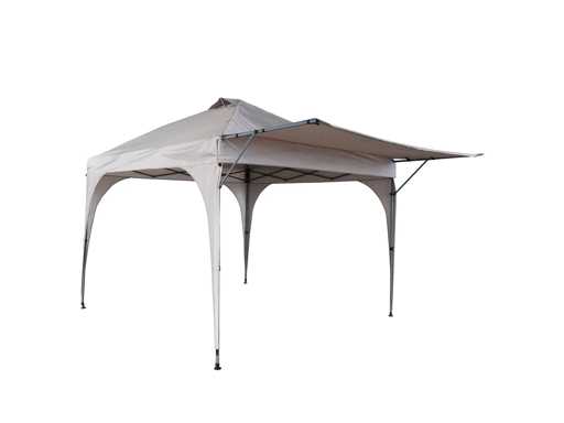 Opvouwbaar paviljoen met luifel, draagtas op wielen inbegrepen, UV-bescherming 80+ - Taupe