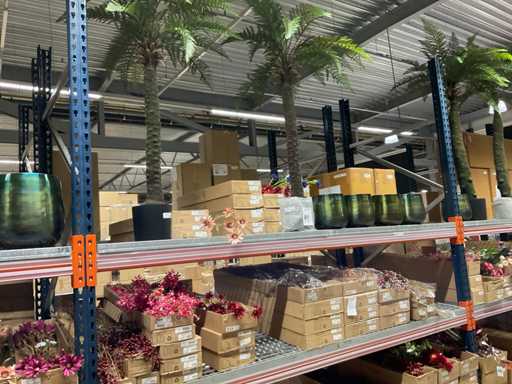Emerald Artificial Palms, vases and various artificial flowers