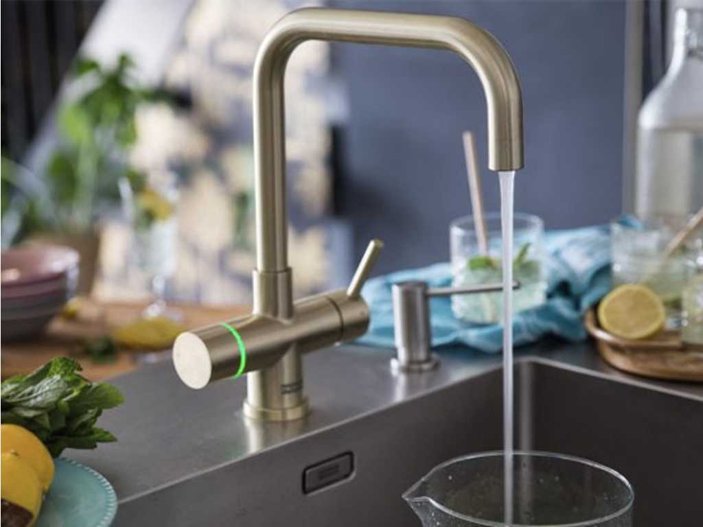 Franke Pollux 3 – Robinet d’eau bouillante 3 en 1 avec commande tactile avec chaudière combi S