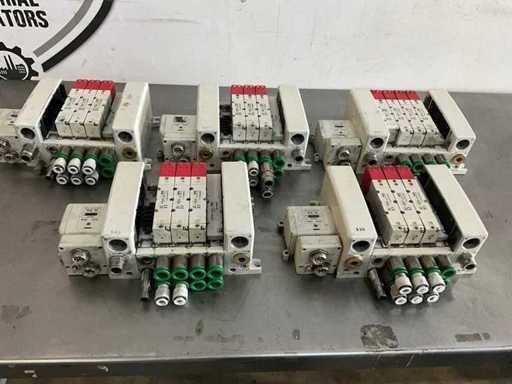 SMC pneumatisch solenoïdeklep manifold (5x)