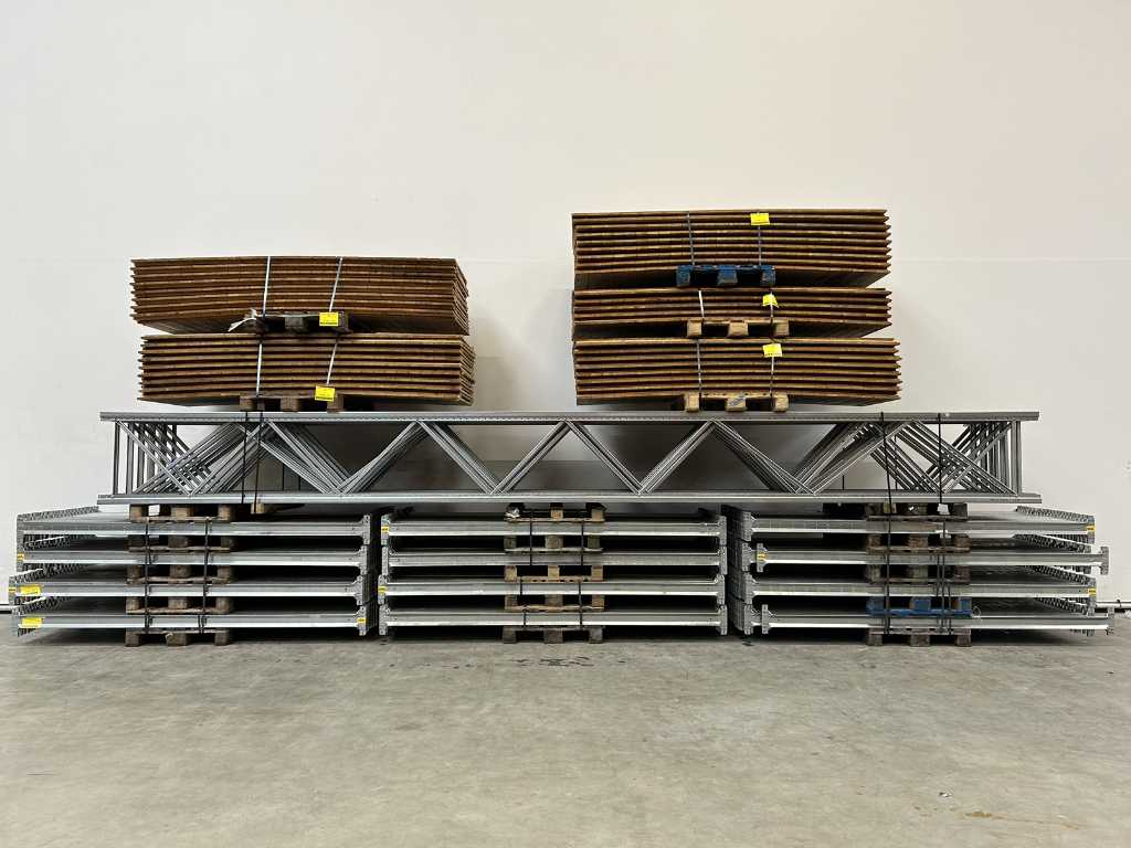 Dexion - Galvanizat - Rafturi pentru paleți - Cu terase din lemn