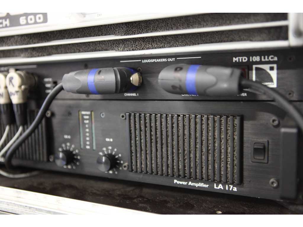 L-acustică - LA 17A - 2x amplificator 420W + L-acustică MTD108 crossover activ