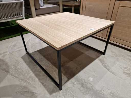 Table basse en teck diamant Modena 80 x 80 cm Naturelle droite