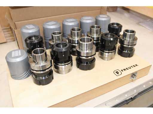 FREUTEK GER0002 2x Tool holders HSK63F-ER40-80  - set 6 pcs