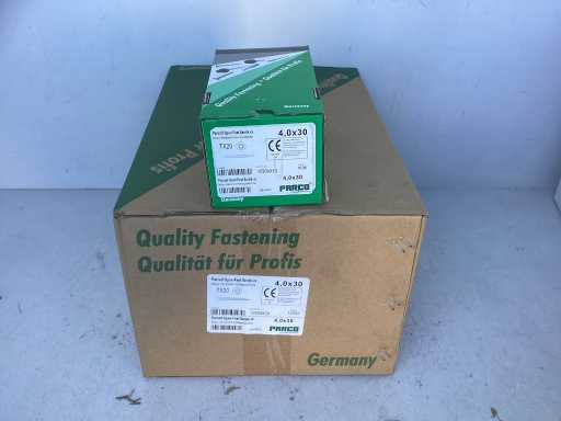(12x) PARCO® Spaanplaatschroeven 4,0 x 30 mm Span-Fast blauw verzinkt - TX20 (12000 stuks)