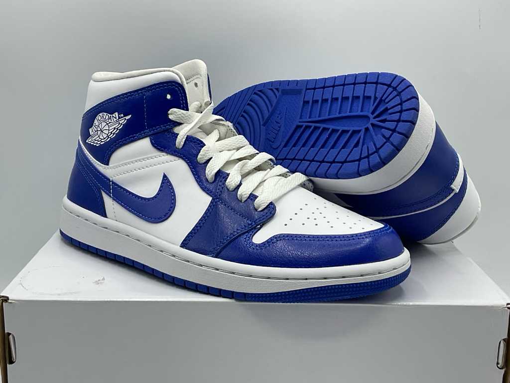 Nike Jordan 1 Mid Kentucky Blue Women Sneakers 38 1/2