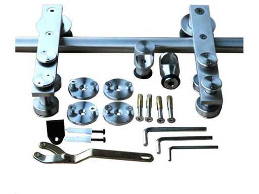 (10x) Sliding door system - Stainless Steel Strip - 200 cm