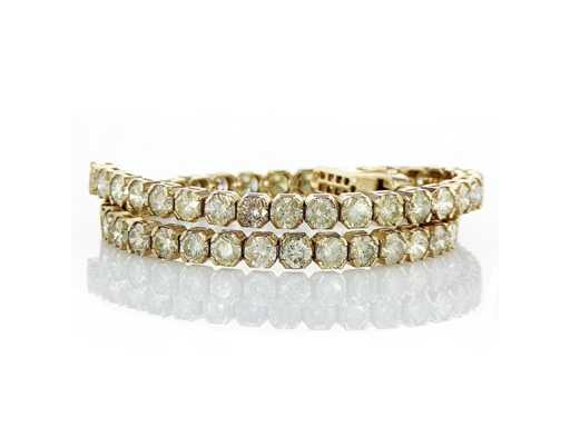 Bracciale in oro giallo 14 carati con 5.63 ct Diamante naturale