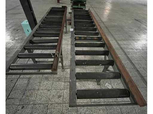 Nizzatore trasportatore a rulli lungo 3 metri (2x)