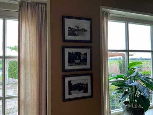 Framed wall decoration (3x)