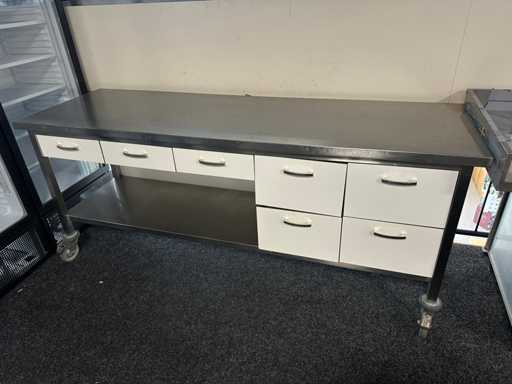 Stainless steel work table
