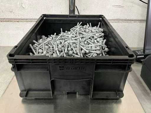 Würth 17.96 kg Zeskantbout met flens M6 x 50 in stapelbare bak