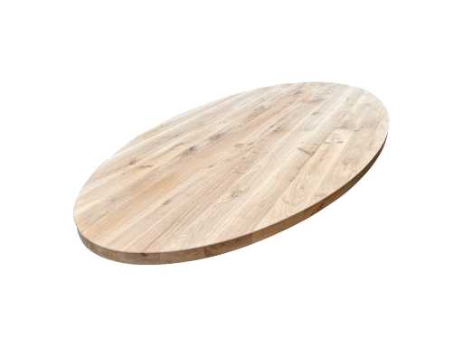Ovaal eiken tafelblad met 200 cm.