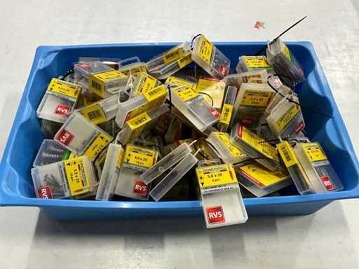 Rotadrill Assorti diverse schroeven RVS en verzinkt (100x)