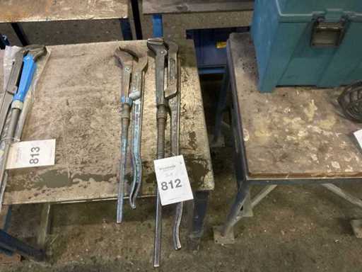 Clé à tuyau à angle (2x)