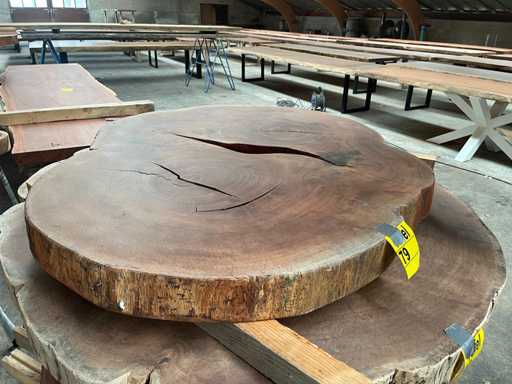 Guyana Teak houten schijf 1200mm