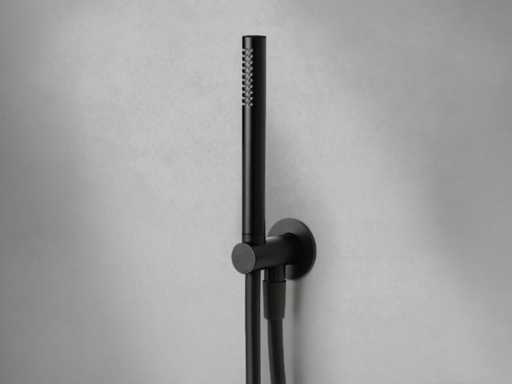 Waterevolution Flow Handdouche met geïntegreerde uitloop mat zwart