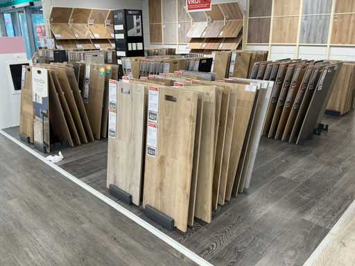 Batch of floor samples incl display