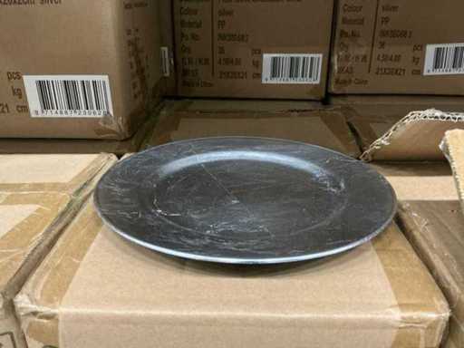 Placă de lot rotundă 20x20x2cm argintiu (468x)
