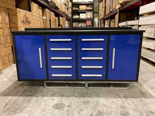 Stahlworks 10 drawers 2 doors Blue Tool trolley
