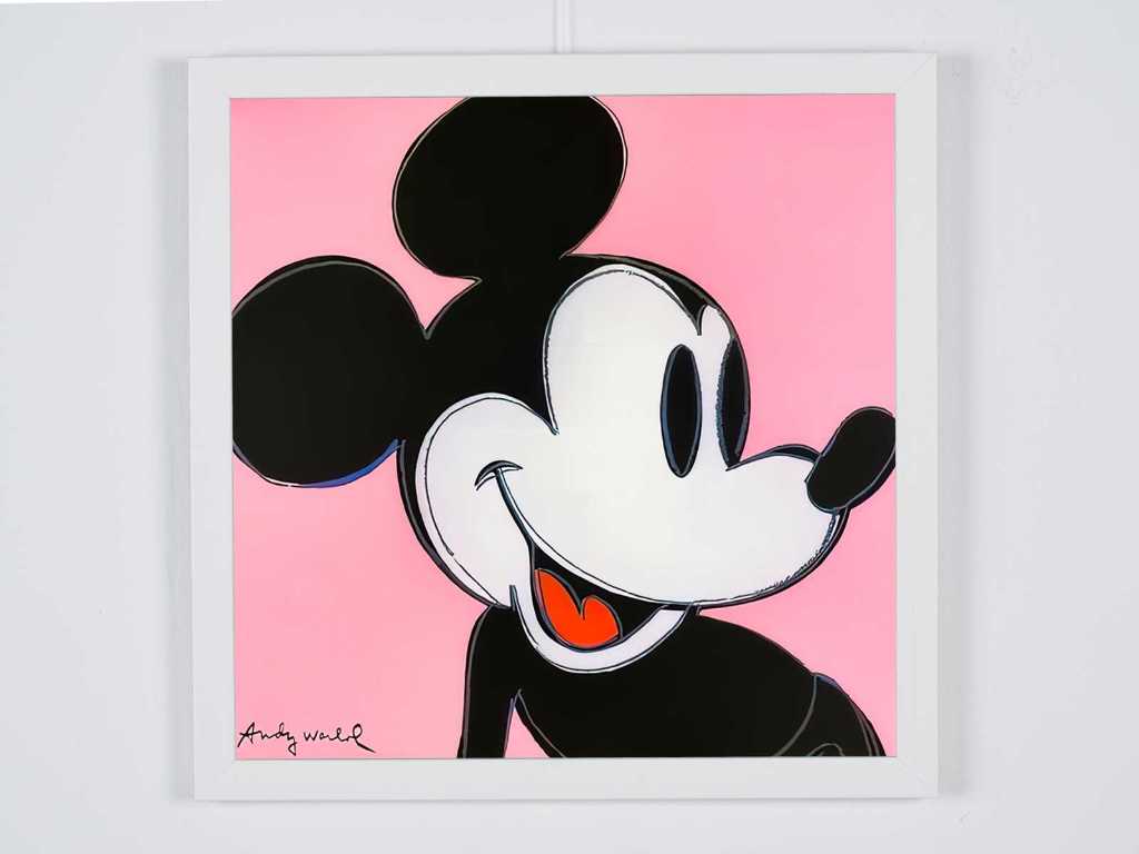 Andy Warhol (After) - Mickey Mouse 1982 - Roze 