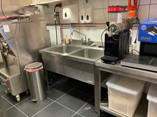 Mareno Dubbele roestvrijstalen wasbak