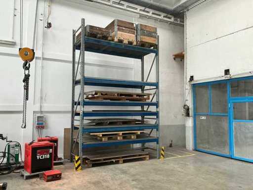 2007 SCHÄFER PR600 Heavy-duty shelving with residual materials (sheet metal)