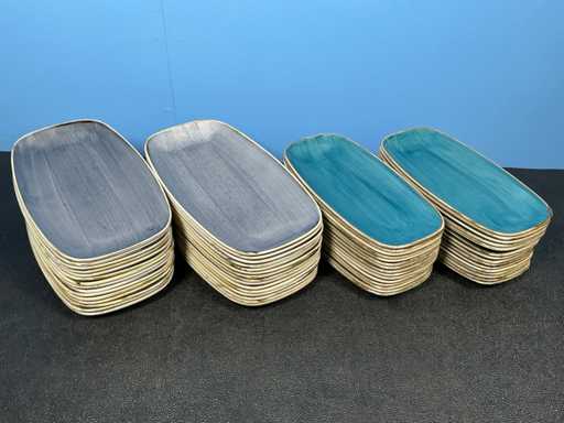 Churchill Stonecast Chefs oblong plate Dinnerware set 60-piece