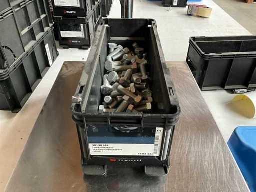Würth 7.80kg Hex Stud Bolt M16x45 in stackable container
