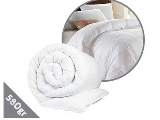 Dubbele dekbed in veren 240 cm x 260 cm 580 g/m²