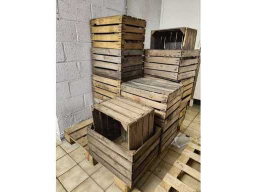 Batch of wooden crates (fruit crates) (18x)