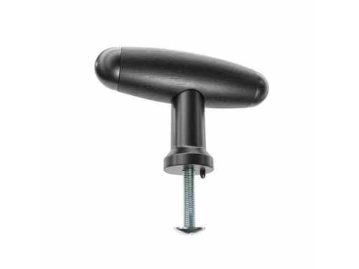 (100x) Möbelknauf – Schwarz/Ebenholz – 6 cm