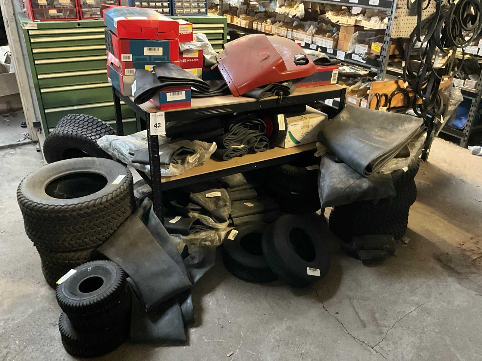 Kramp Batch of lawnmower tyres + inner tubes