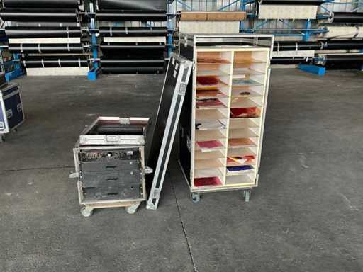 Cutie de transport cu compartimente sertare și inserții (2x)