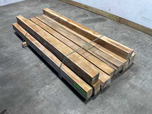 Teak beam 230x10-17.5 cm (9x)