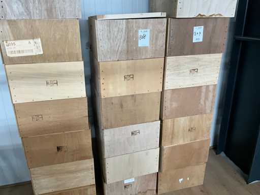 Houten transportkist (6x)