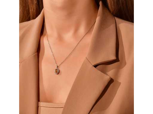 Luxuriöser AAAA Natural Vivid Yellow Saphir-Anhänger 1,29 Karat aus 18 karat Weißgold