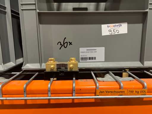 Derivación de corriente Murata 500A 100mV – Derivación de medición industrial (36x)