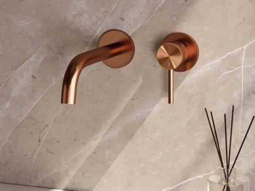 Brauer Copper Edition Inbouw wastafelkraan afbouwdeel met gebogen uitloop brushed copper