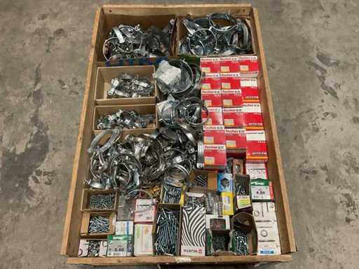 Lotto di materiale da costruzione e di fissaggio