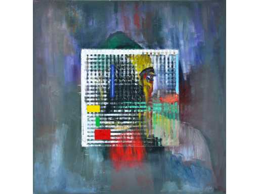 Hannes Postma - Portrait - oil on canvas - 100x100 cm