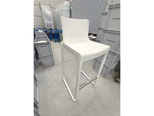 Kazar - tabouret blanc Kazar avec chariot de transport (20x)