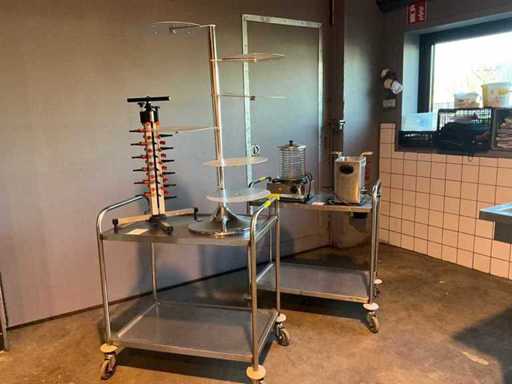 Serveerwagen en divers (2x)