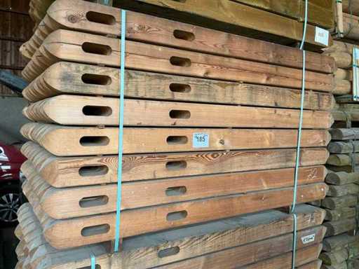 Square Zachthouten paal (72x)