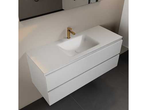 Dulapul de baie albe 120cm centru