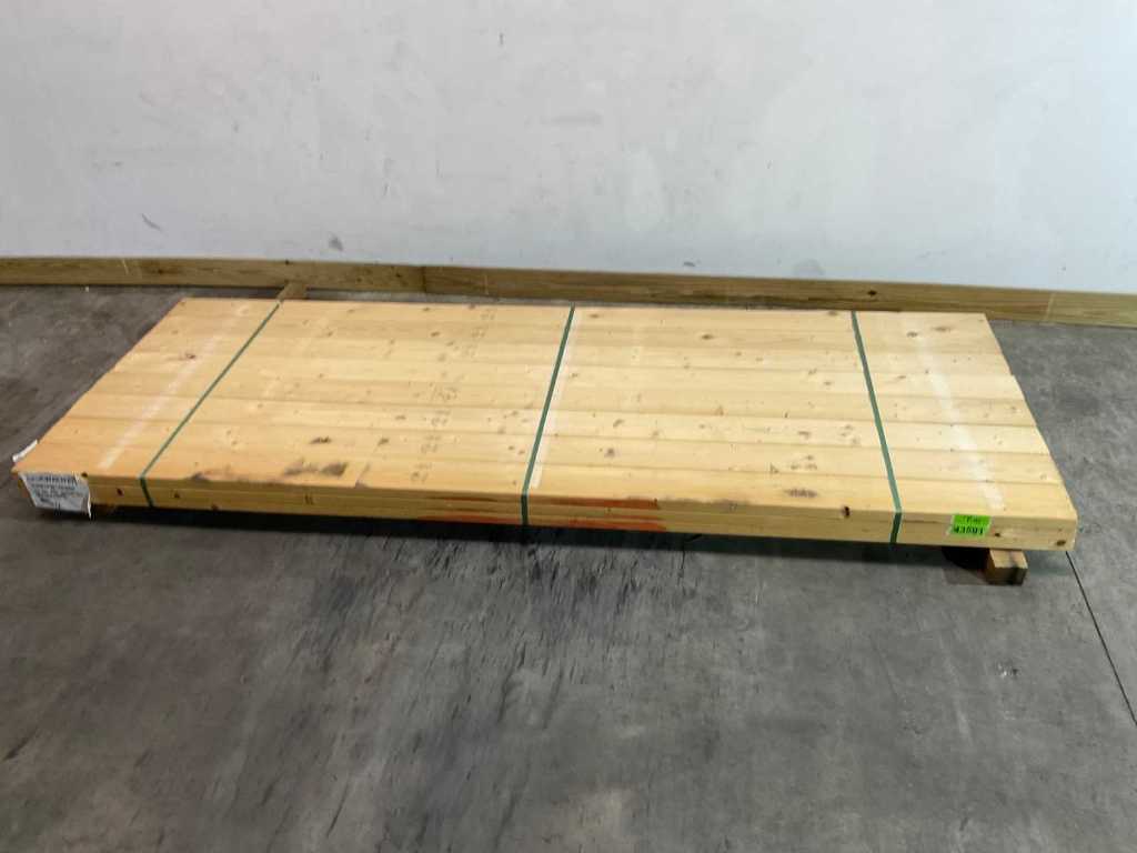 Vuren plank 300x14x3.5 cm (24x)
