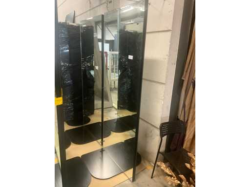 Dubbelzijdige 2-delige Passpiegel op metalen voet