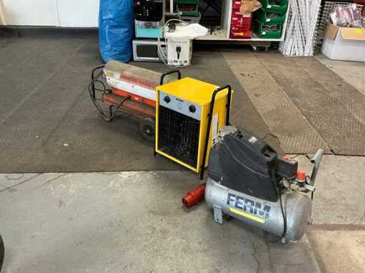 Industrial heating installation & compressor