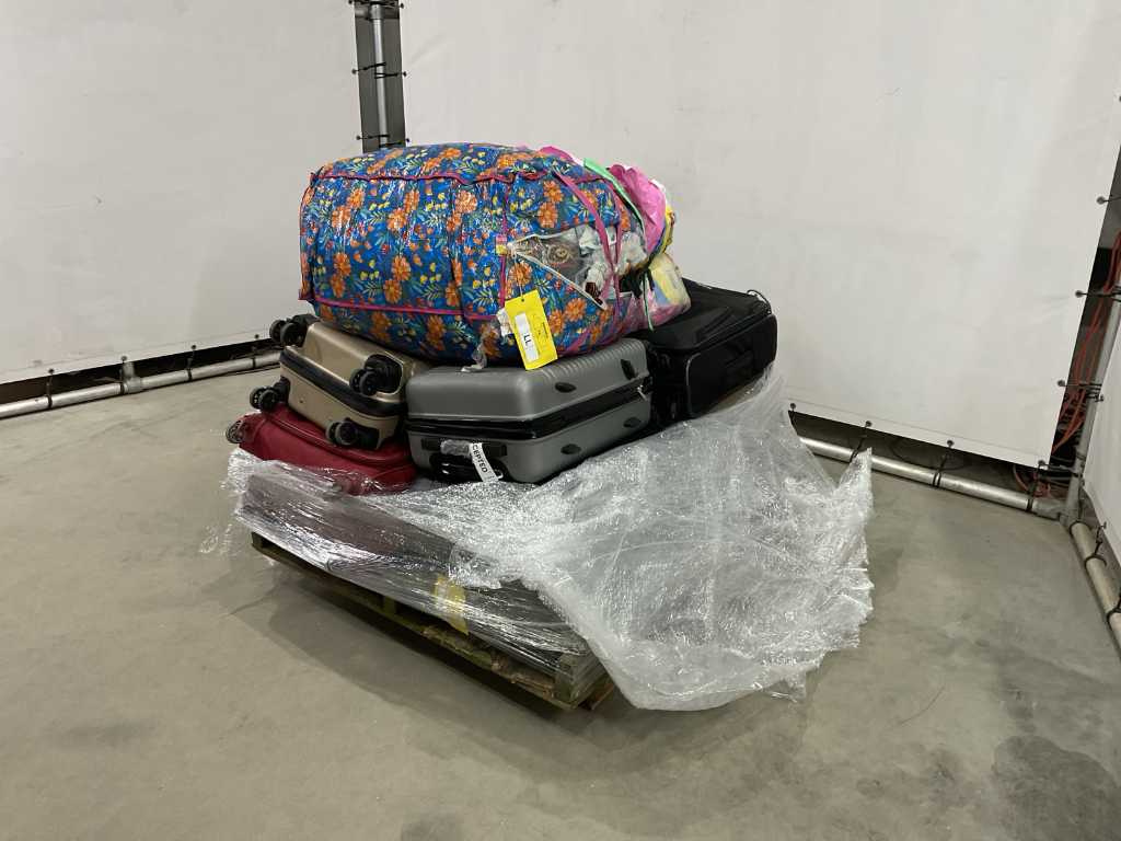 Suitcases with contents