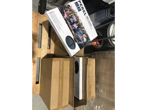 Perel - Cestello per il fuoco con griglia e piastra di base diametro 50 cm (14x)